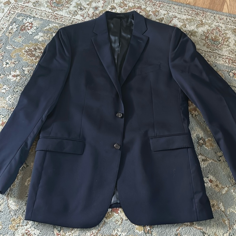 Worn once Ralph Lauren navy blue blazer, size 43L. Slim fit.